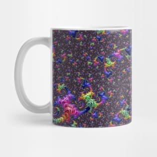 Funky Vivid Colorful Psychedelic Rainbow Fractal Mug